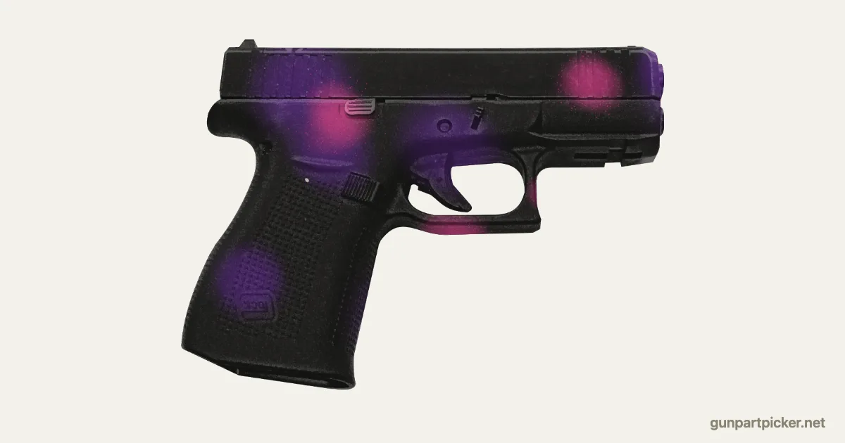 Dark Matter en aerosol para Glock 43X, camuflaje de Black Ops 3, pintado con colores de camuflaje Krylon