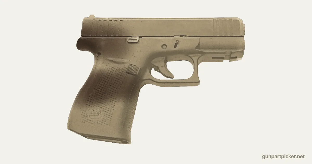 Manchas desérticas en aerosol para Glock 43X, pintado con colores de camuflaje Krylon