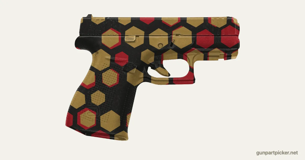 Dragon en aerosol para Glock 43X, camuflaje de Black Ops 2, pintado con colores de camuflaje Krylon