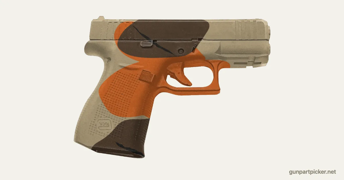 Fall en aerosol para Glock 43X, camuflaje de MW2, pintado con colores de camuflaje Krylon