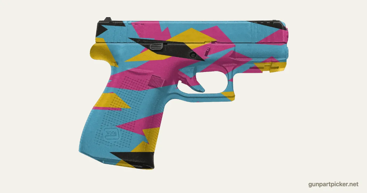 Hyper Beast en aerosol para Glock 43X, camuflaje de CS2, pintado con colores de camuflaje Krylon