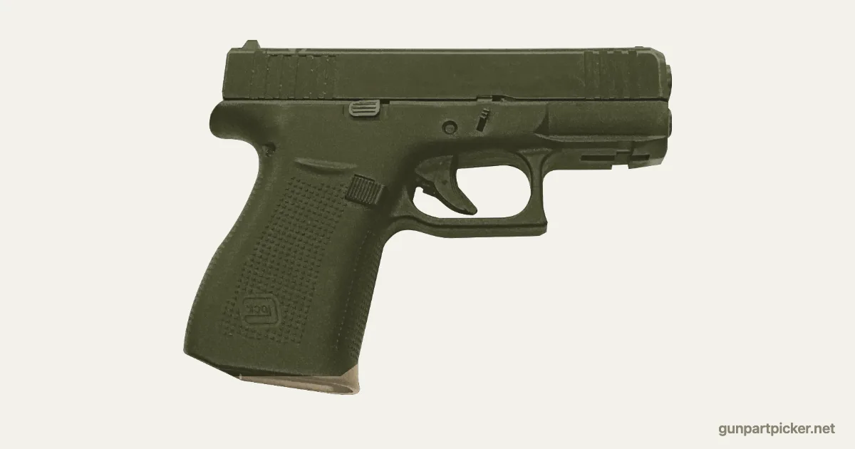 Verde OD, cargador tostado en aerosol para Glock 43X, pintado con colores de camuflaje Krylon