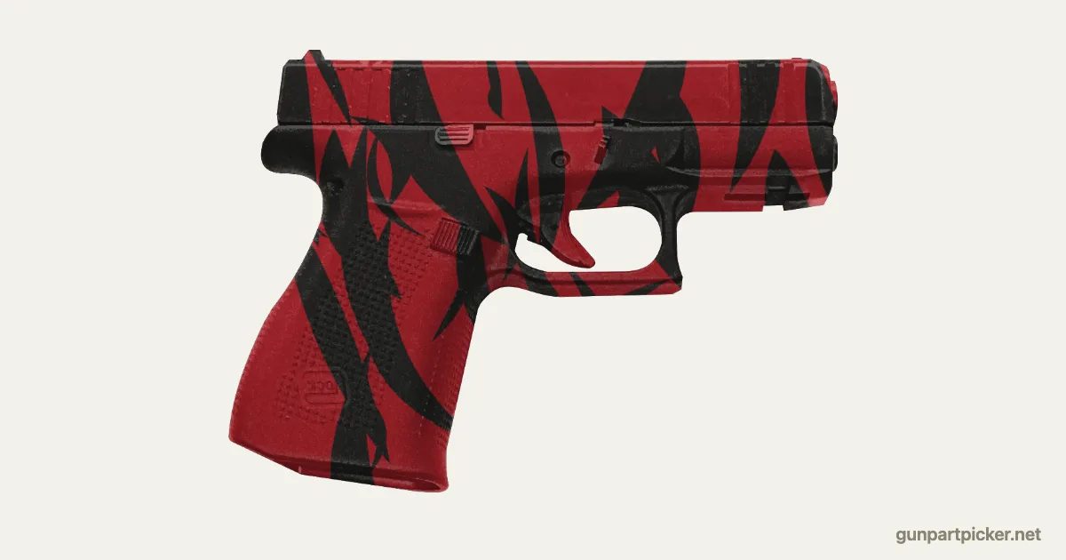 Red Tiger en aerosol para Glock 43X, camuflaje de CoD4, MW2, pintado con colores de camuflaje Krylon