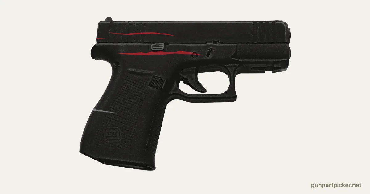 Redline en aerosol para Glock 43X, camuflaje de CS2, pintado con colores de camuflaje Krylon