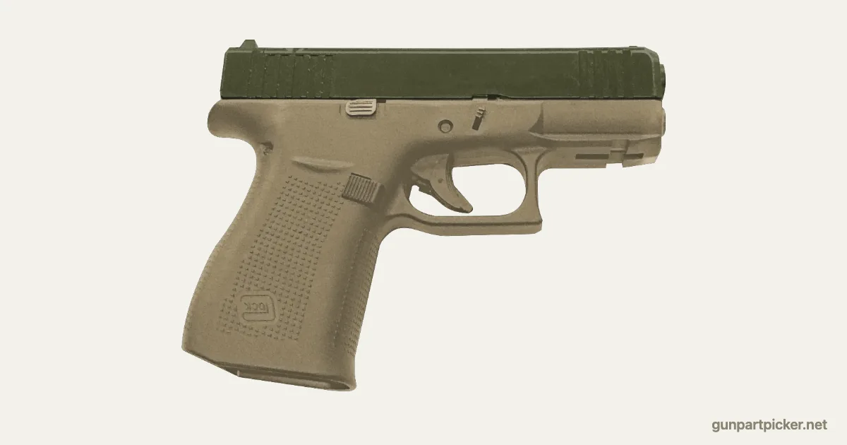 Dos tonos en aerosol para Glock 43X, pintado con colores de camuflaje Krylon