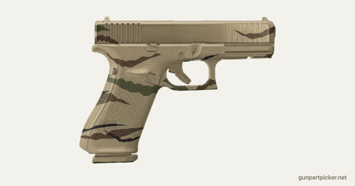 Rayas de tigre en aerosol para Glock 45, pintado con colores de camuflaje Krylon