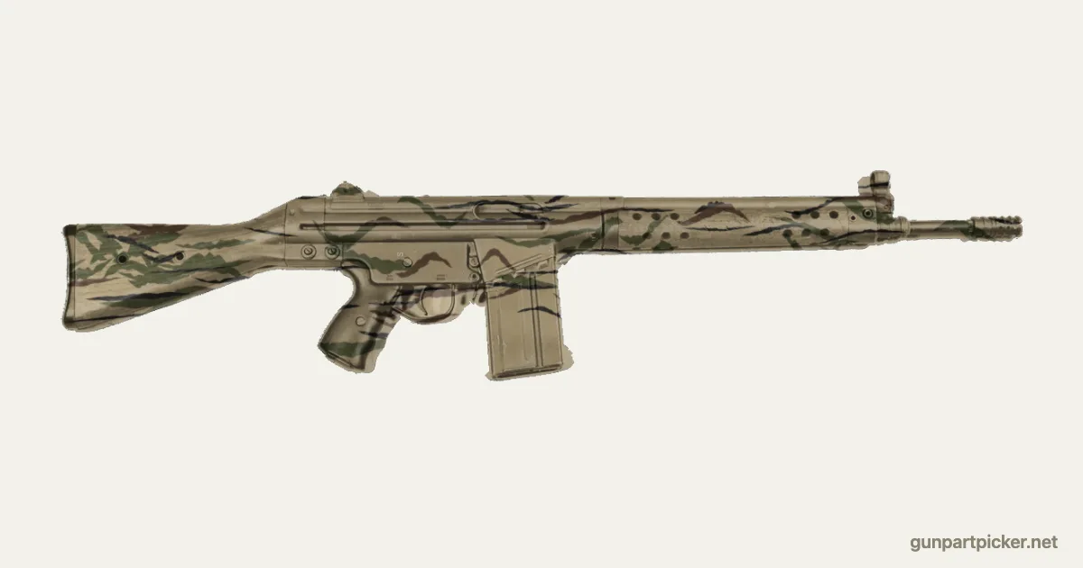 Rayas de tigre en aerosol para HK G3, pintado con colores de camuflaje Krylon