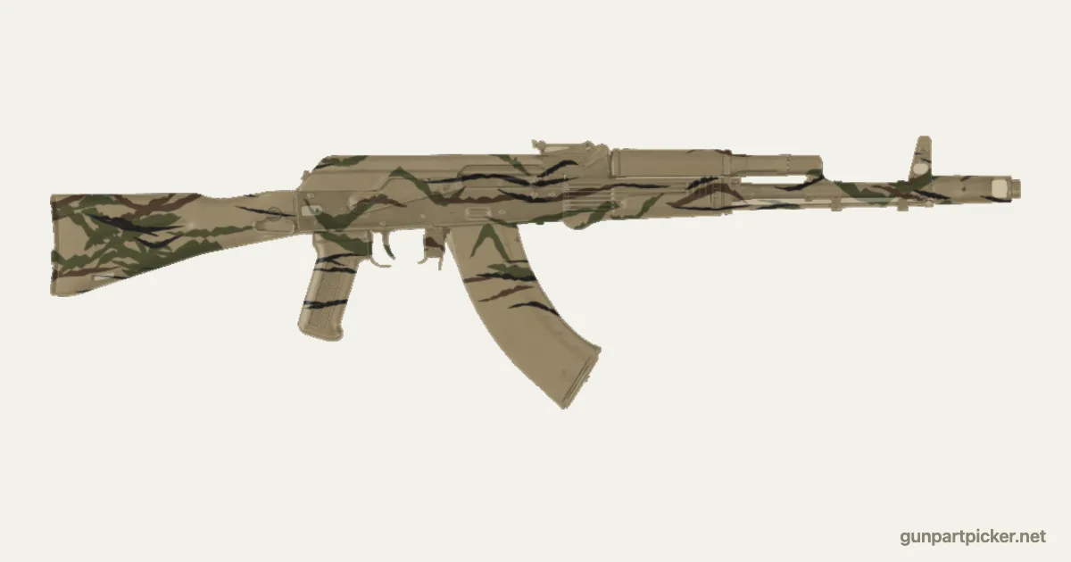 Rayas de tigre en aerosol para KR-103, pintado con colores de camuflaje Krylon