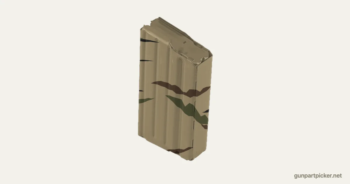Rattle can Tiger Stripe KAC SR-25 20 mag paint job, painted in Krylon camo colors