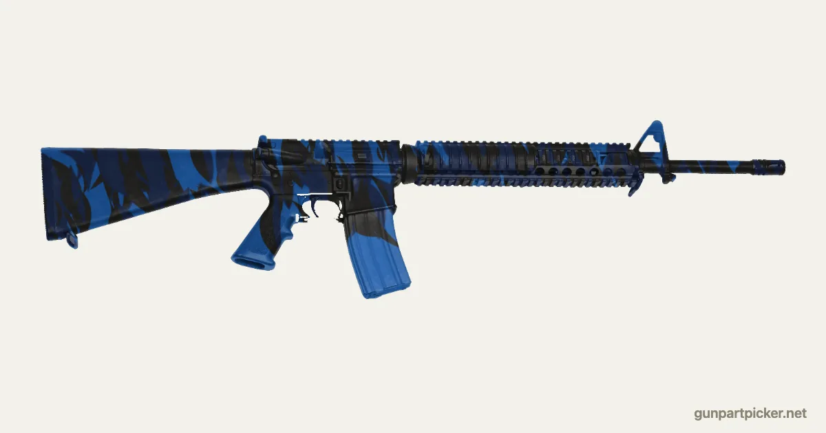 Blue Tiger en aerosol para M16A4, camuflaje de CoD4, MW2, pintado con colores de camuflaje Krylon