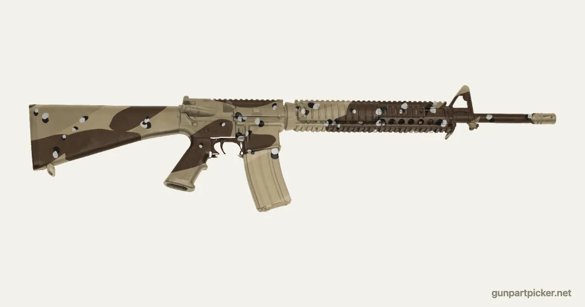 Chispas de chocolate en aerosol para M16A4, pintado con colores de camuflaje Krylon