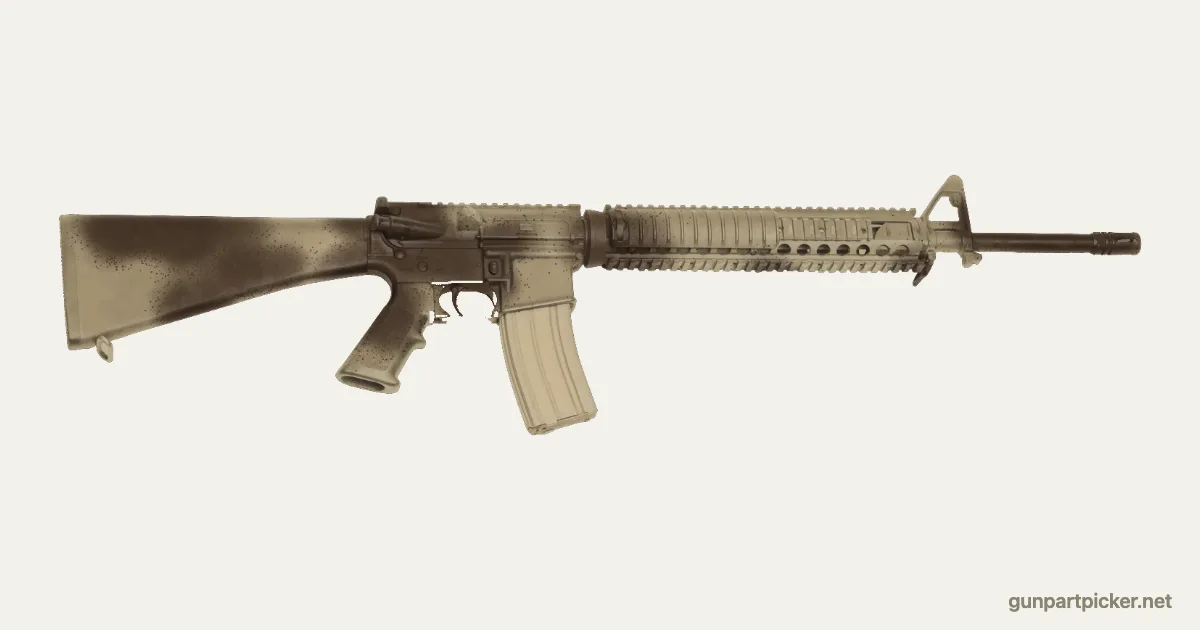 Manchas desérticas en aerosol para M16A4, pintado con colores de camuflaje Krylon