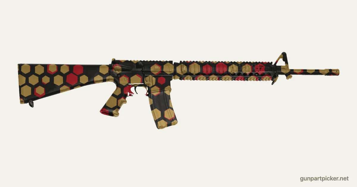 Dragon en aerosol para M16A4, camuflaje de Black Ops 2, pintado con colores de camuflaje Krylon