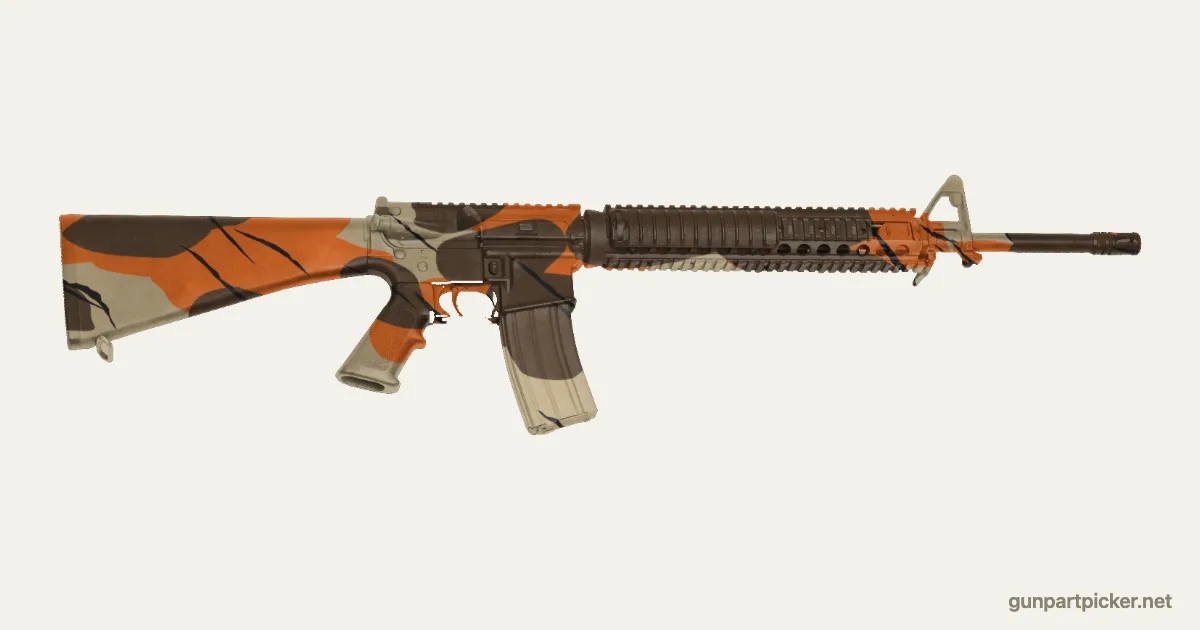 Fall en aerosol para M16A4, camuflaje de MW2, pintado con colores de camuflaje Krylon