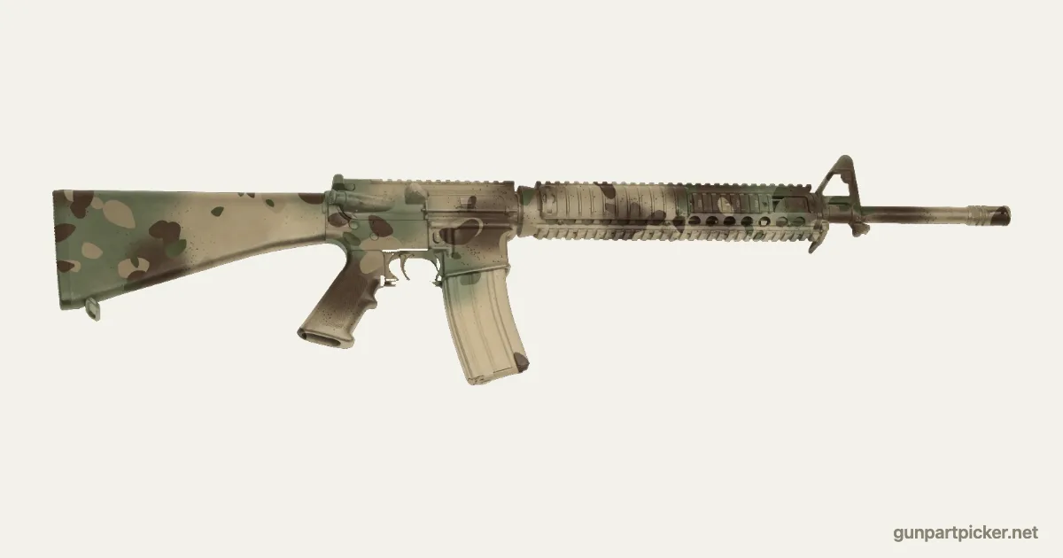 Multiterreno en aerosol para M16A4, pintado con colores de camuflaje Krylon