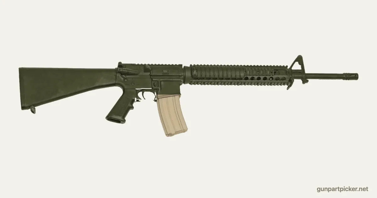 Verde OD, cargador tostado en aerosol para M16A4, pintado con colores de camuflaje Krylon