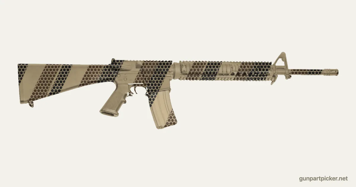 Bandas de piel de serpiente en aerosol para M16A4, pintado con colores de camuflaje Krylon