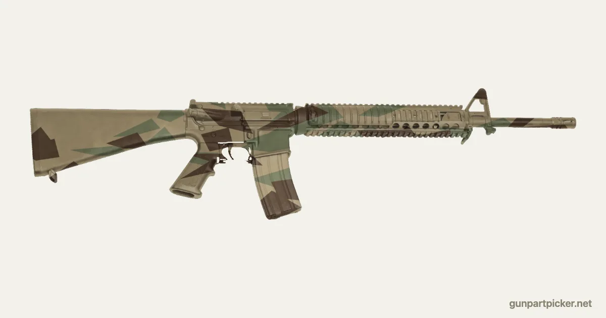 Astillas en aerosol para M16A4, pintado con colores de camuflaje Krylon