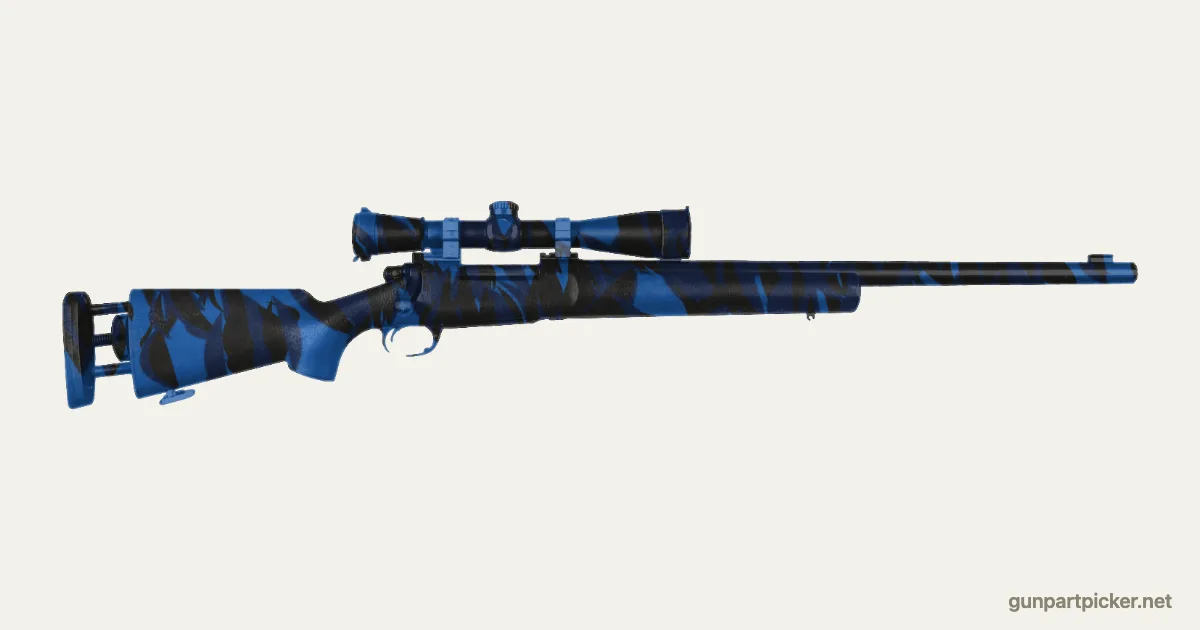 Blue Tiger en aerosol para M24, camuflaje de CoD4, MW2, pintado con colores de camuflaje Krylon