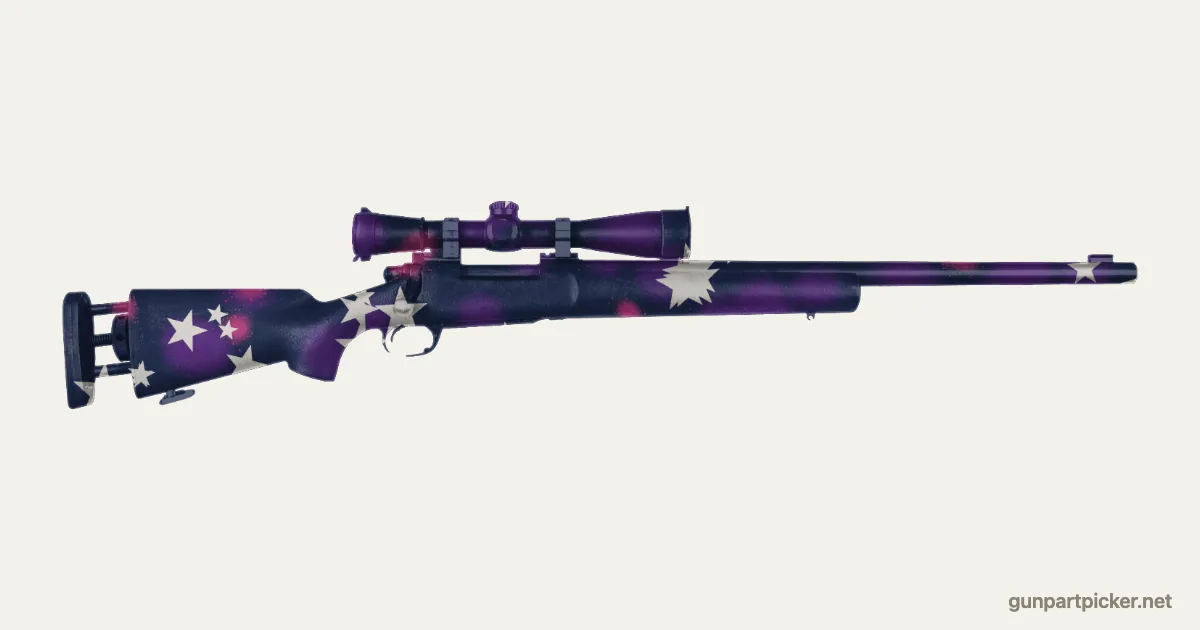 Galaxy en aerosol para M24, camuflaje de Fortnite, pintado con colores de camuflaje Krylon