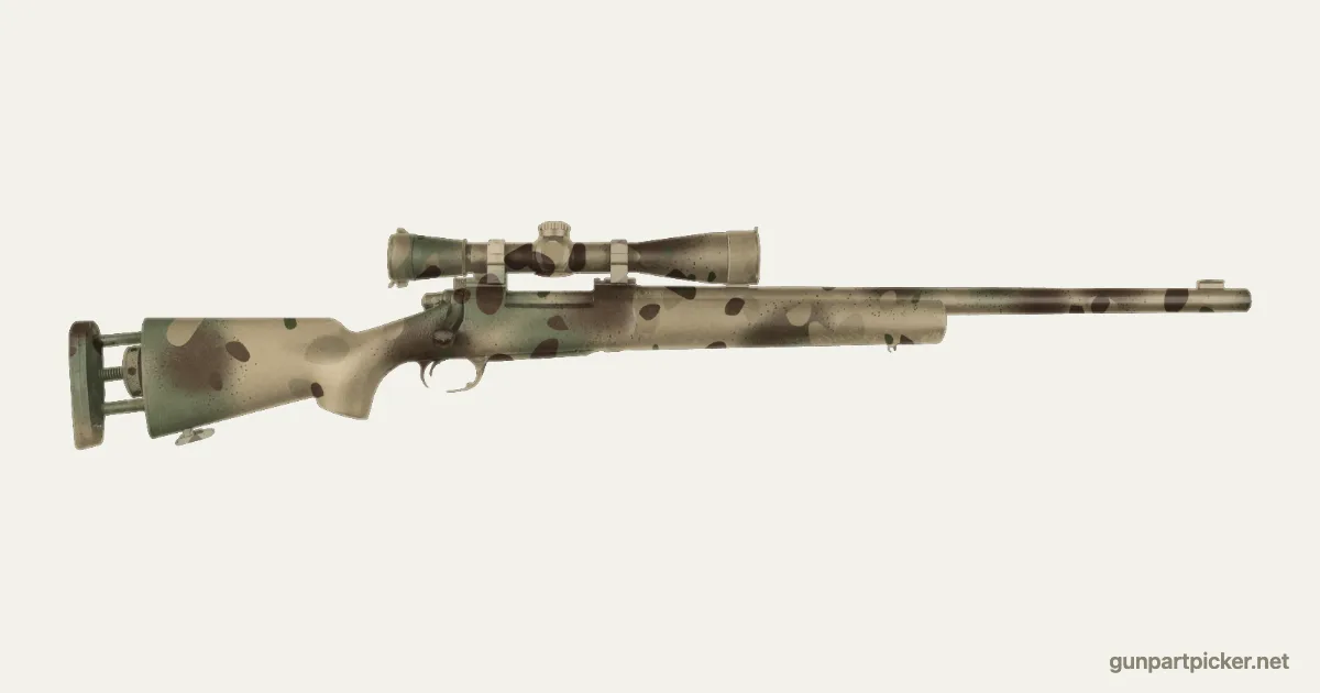 Multiterreno en aerosol para M24, pintado con colores de camuflaje Krylon