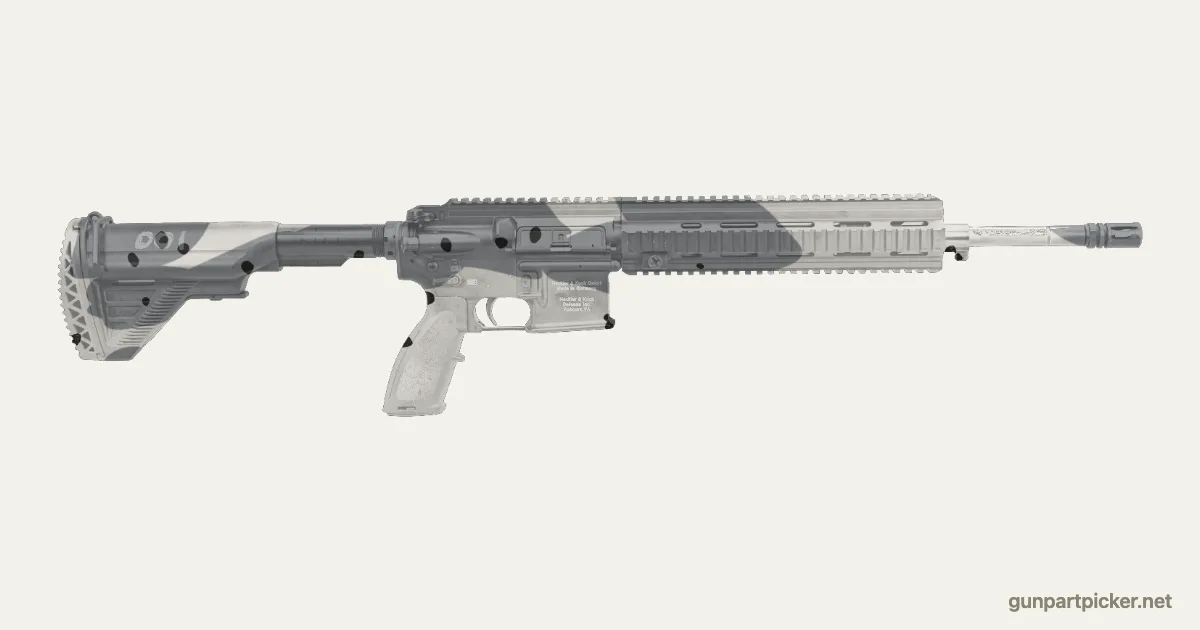 Arctic en aerosol para M27 / HK416, camuflaje de MW2, pintado con colores de camuflaje Krylon