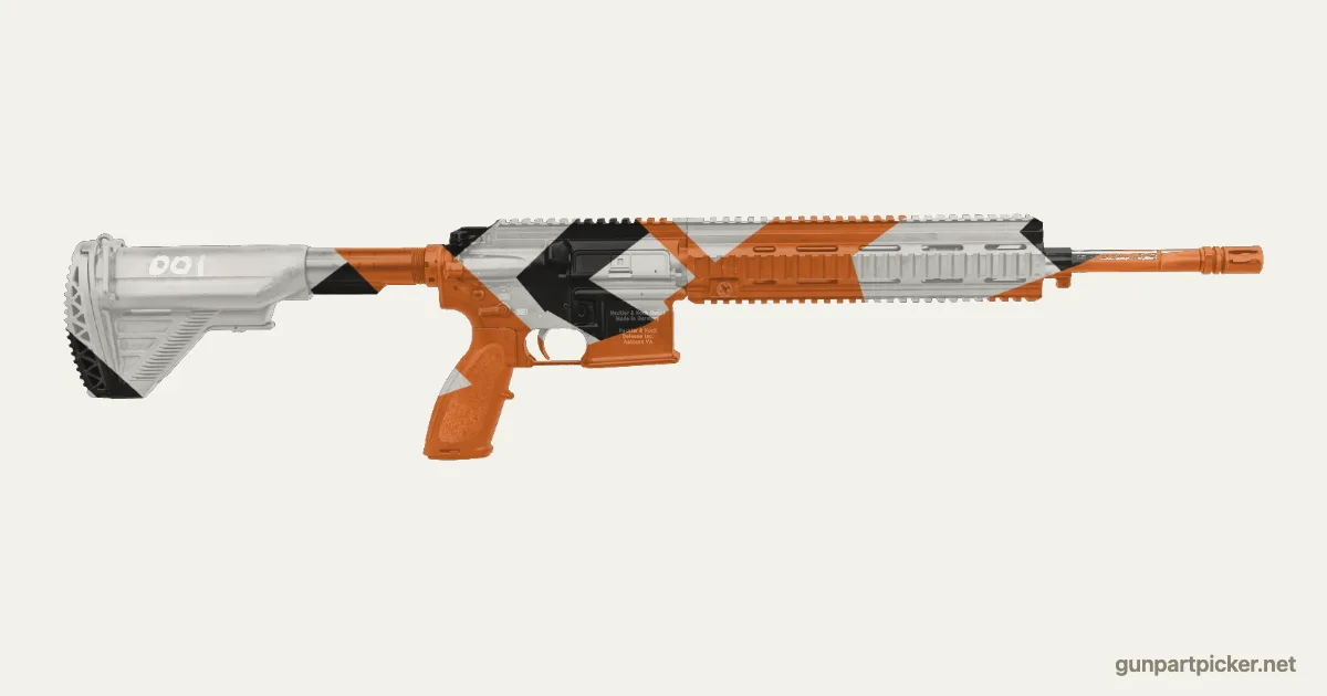 Asiimov en aerosol para M27 / HK416, camuflaje de CS2, pintado con colores de camuflaje Krylon