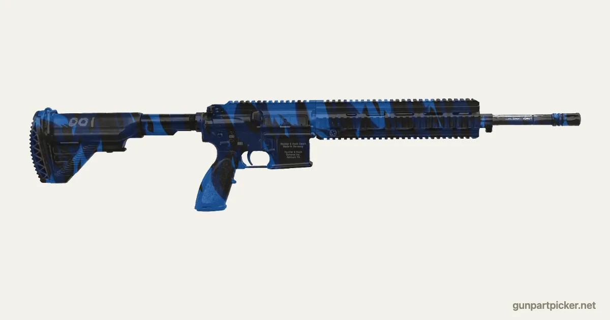 Blue Tiger en aerosol para M27 / HK416, camuflaje de CoD4, MW2, pintado con colores de camuflaje Krylon