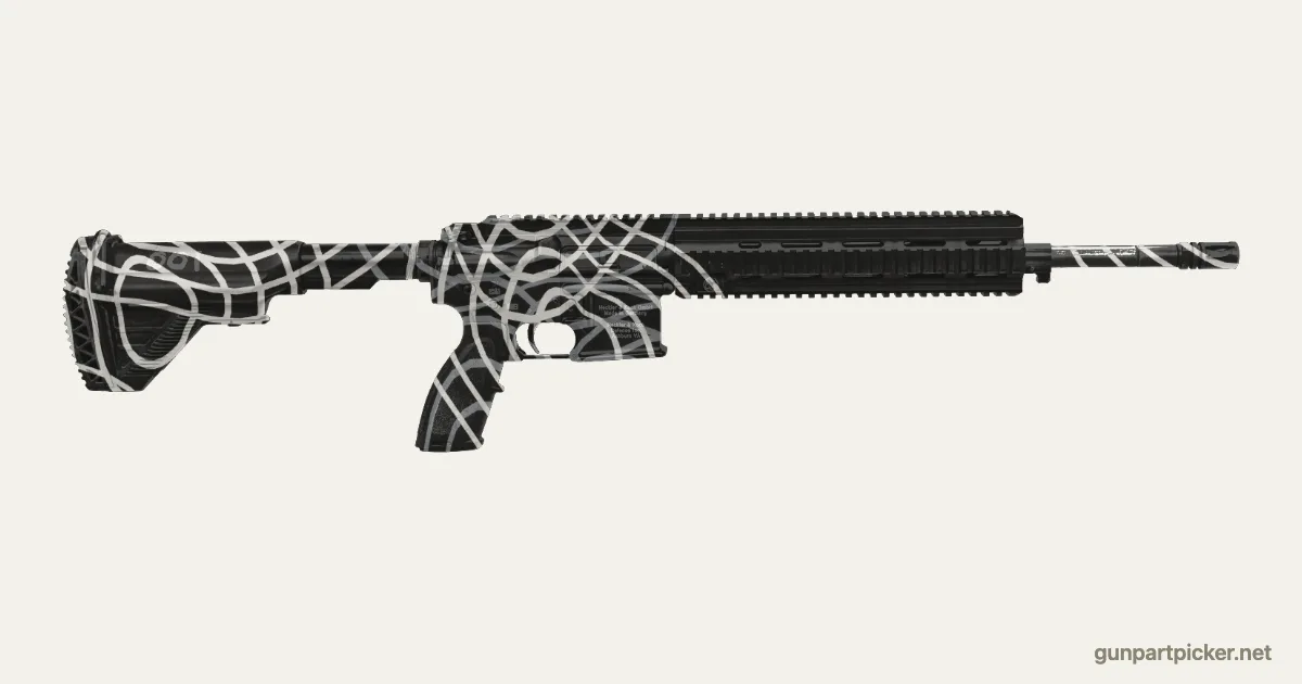 Damascus en aerosol para M27 / HK416, camuflaje de MW 2019, pintado con colores de camuflaje Krylon