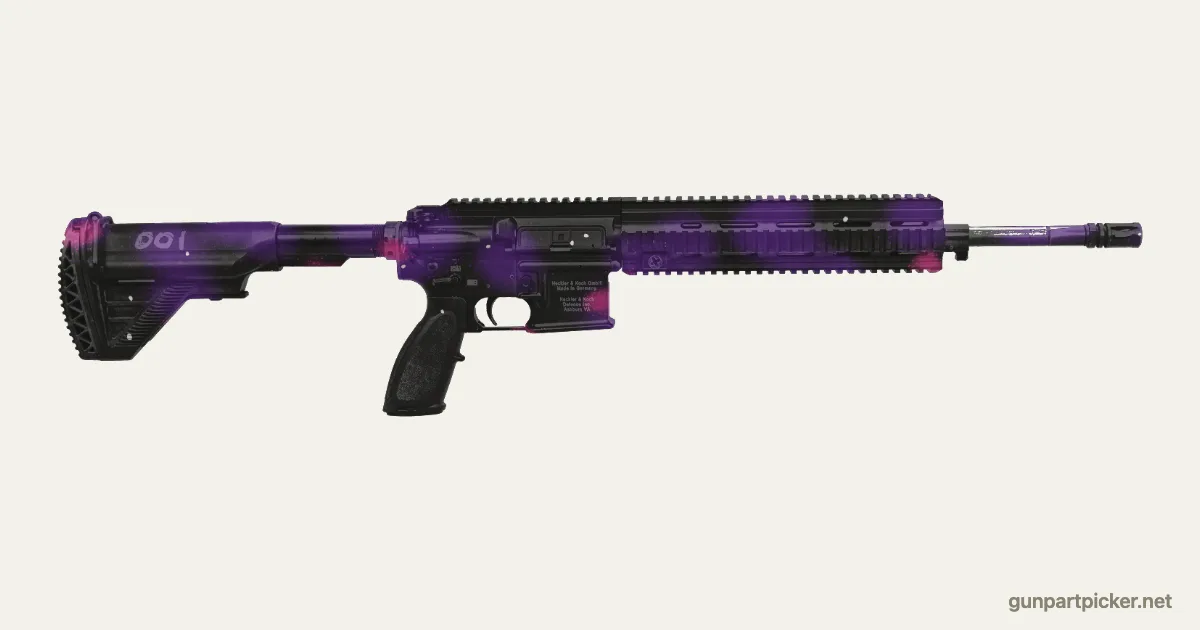 Dark Matter en aerosol para M27 / HK416, camuflaje de Black Ops 3, pintado con colores de camuflaje Krylon