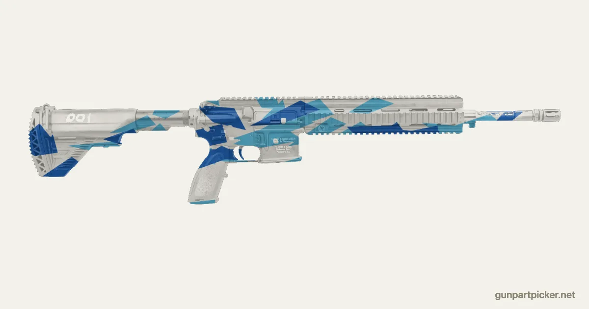 Diamond en aerosol para M27 / HK416, camuflaje de Black Ops 2, pintado con colores de camuflaje Krylon