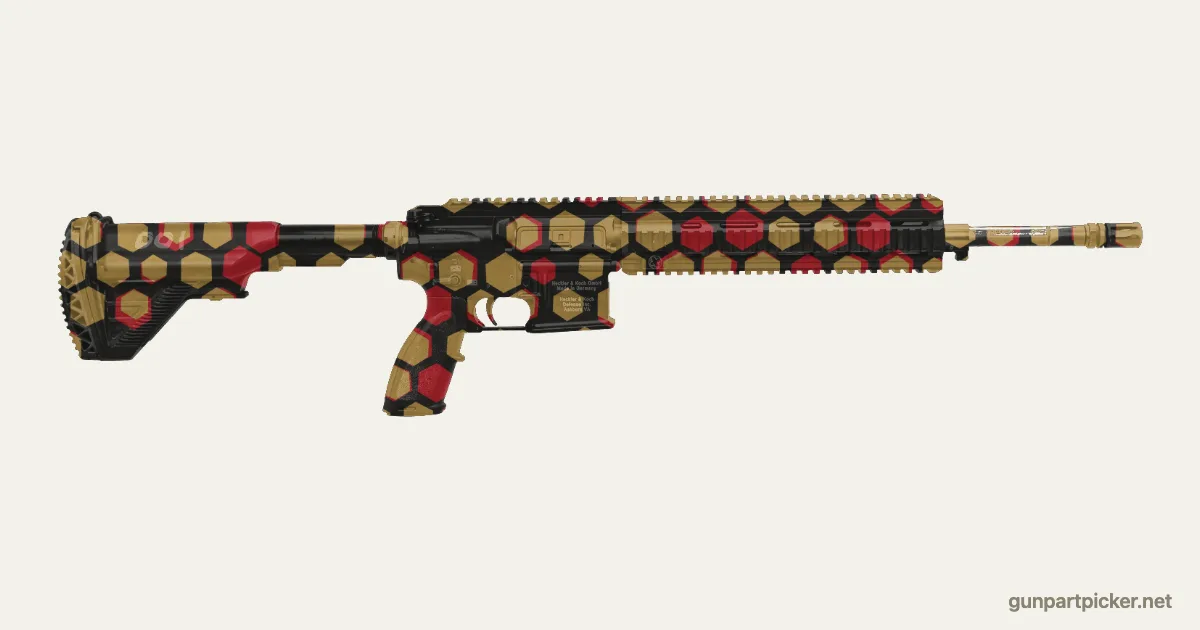 Dragon en aerosol para M27 / HK416, camuflaje de Black Ops 2, pintado con colores de camuflaje Krylon