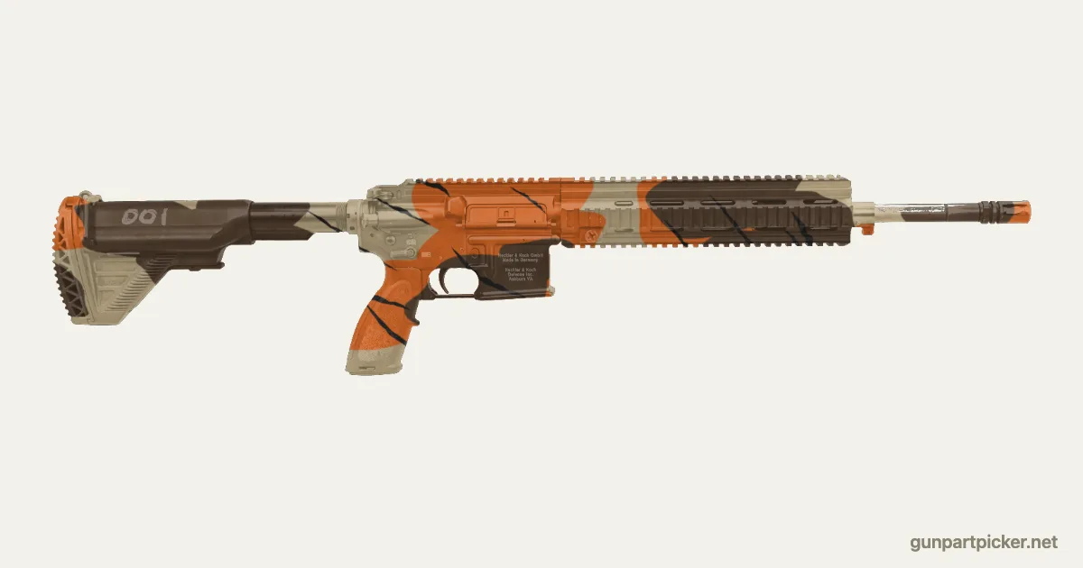 Fall en aerosol para M27 / HK416, camuflaje de MW2, pintado con colores de camuflaje Krylon