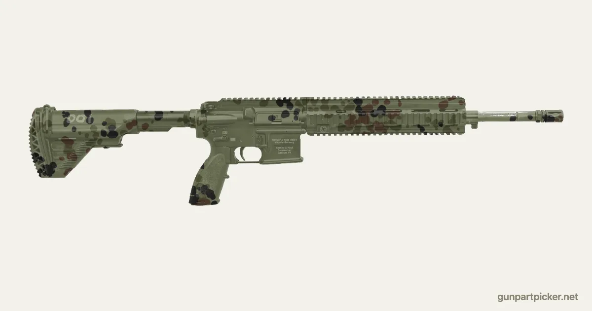 Puntos flecktarn en aerosol para M27 / HK416, pintado con colores de camuflaje Krylon