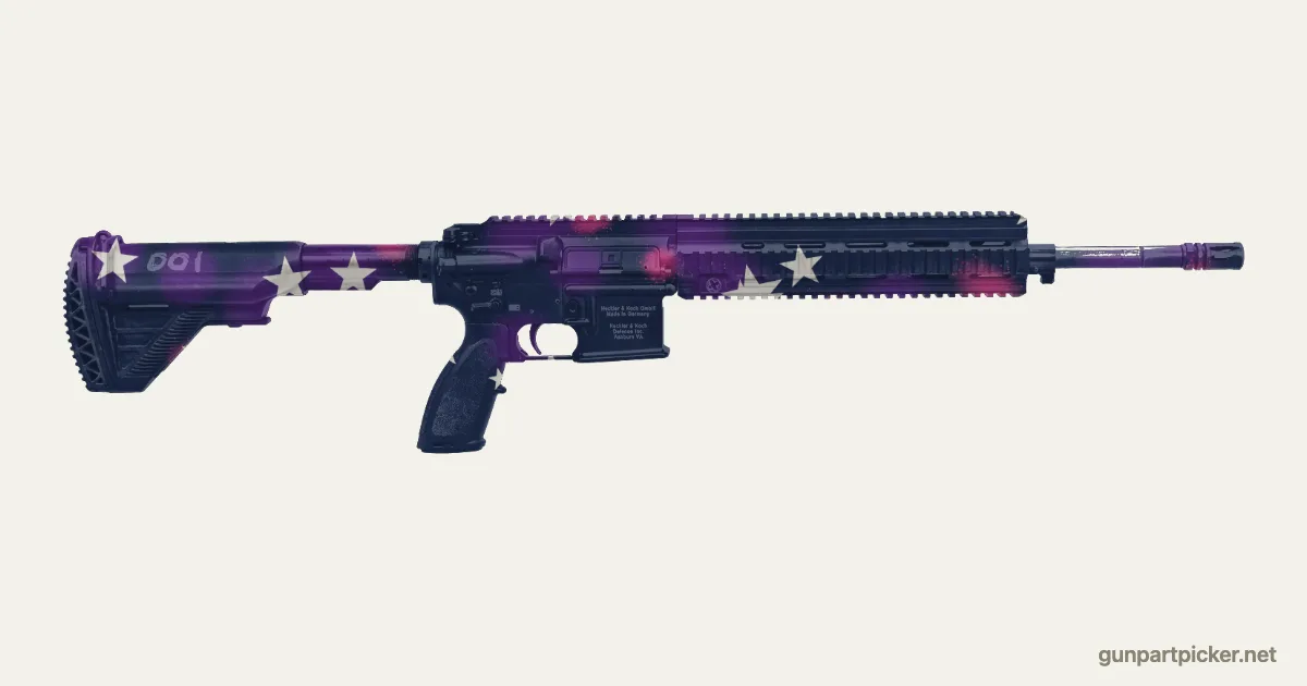Galaxy en aerosol para M27 / HK416, camuflaje de Fortnite, pintado con colores de camuflaje Krylon