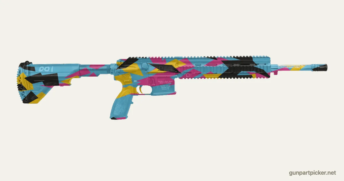 Hyper Beast en aerosol para M27 / HK416, camuflaje de CS2, pintado con colores de camuflaje Krylon