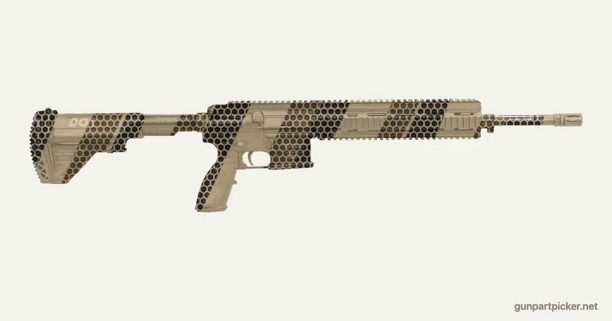 Bandas de piel de serpiente en aerosol para M27 / HK416, pintado con colores de camuflaje Krylon