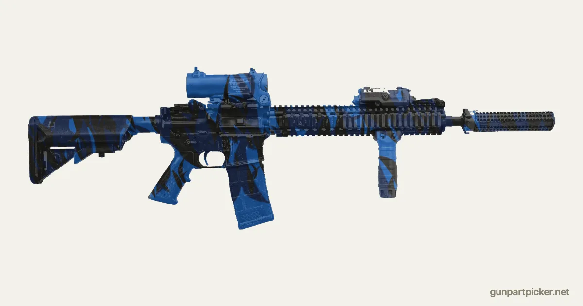 Blue Tiger en aerosol para Block II, camuflaje de CoD4, MW2, pintado con colores de camuflaje Krylon