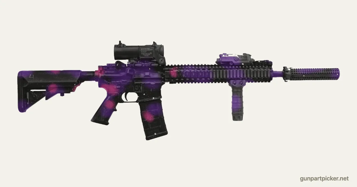 Dark Matter en aerosol para Block II, camuflaje de Black Ops 3, pintado con colores de camuflaje Krylon