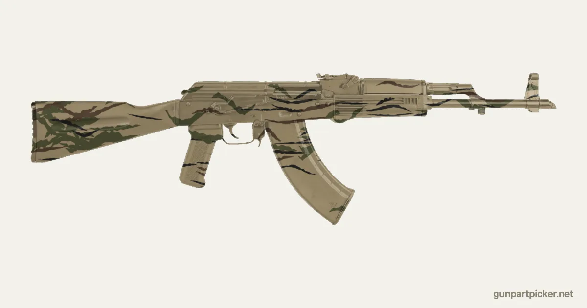 Rayas de tigre en aerosol para PSA AK polymer, pintado con colores de camuflaje Krylon
