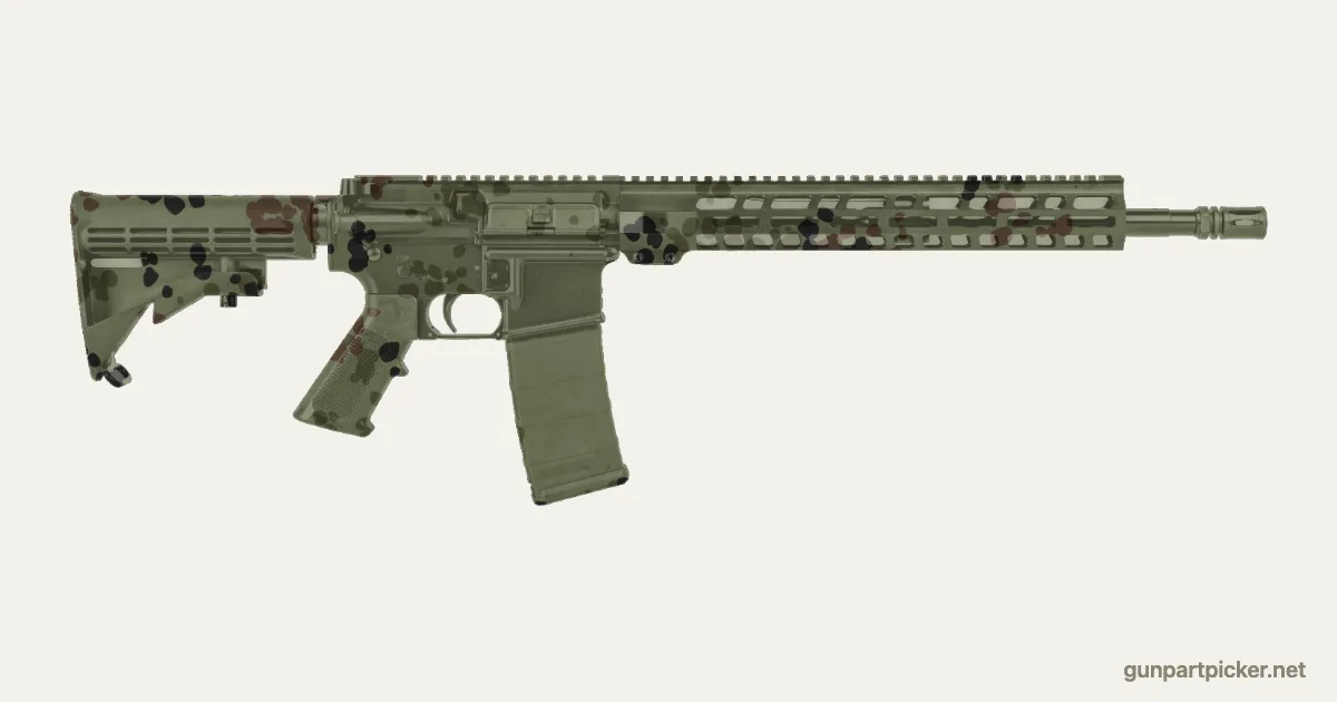 Puntos flecktarn en aerosol para PSA PA-15, pintado con colores de camuflaje Krylon