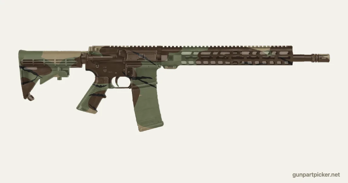 Boscoso M81 en aerosol para PSA PA-15, pintado con colores de camuflaje Krylon