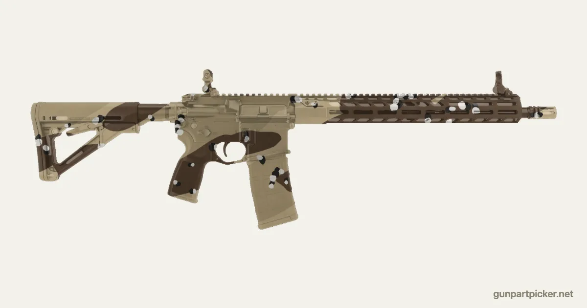 Chispas de chocolate en aerosol para Sig M400, pintado con colores de camuflaje Krylon