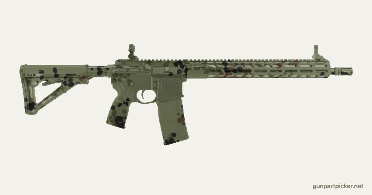 Puntos flecktarn en aerosol para Sig M400, pintado con colores de camuflaje Krylon