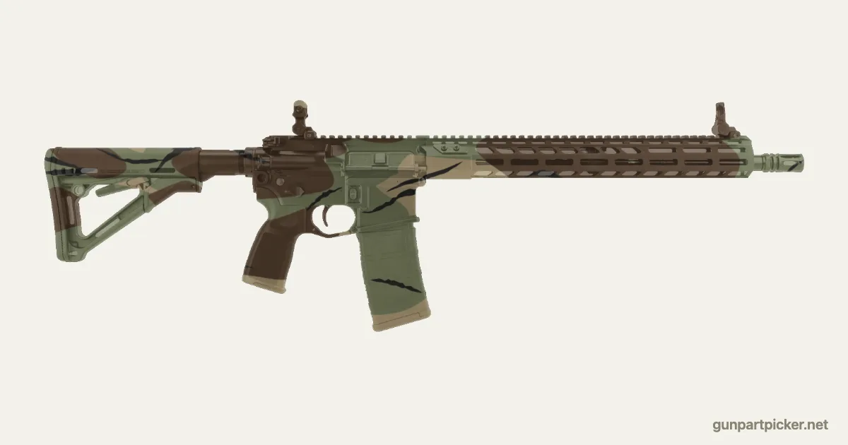 Boscoso M81 en aerosol para Sig M400, pintado con colores de camuflaje Krylon