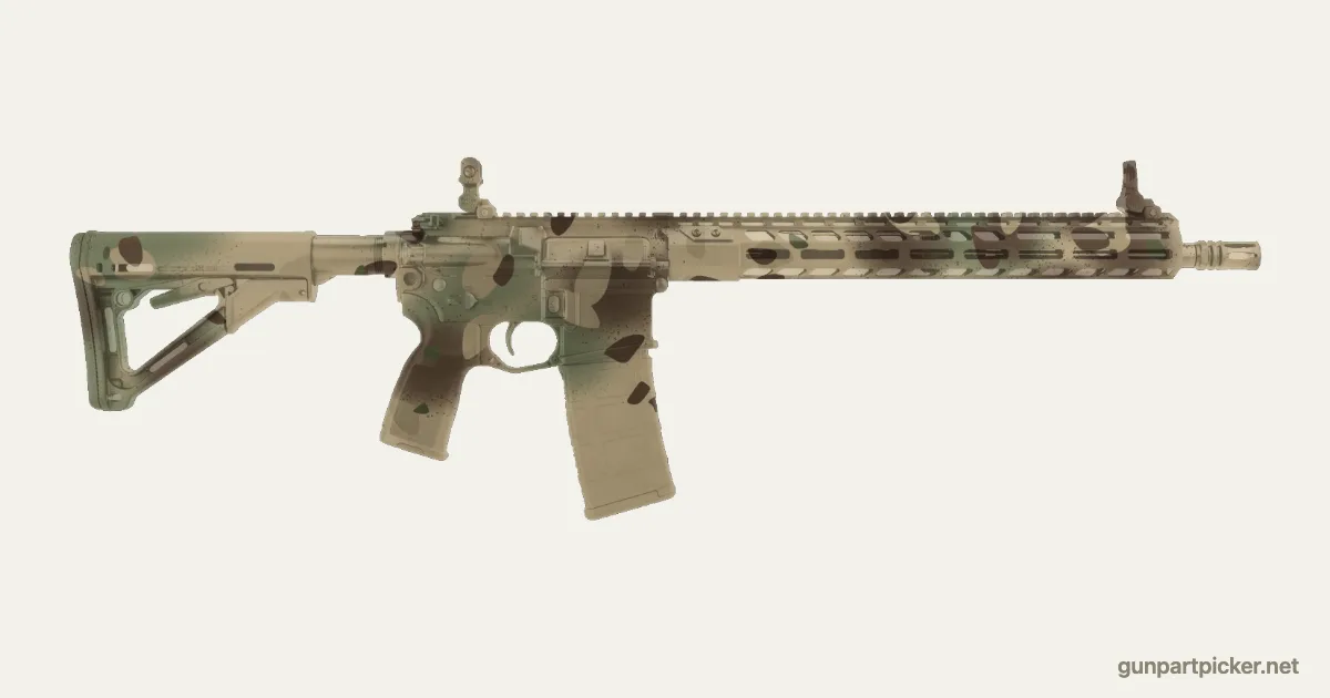 Multiterreno en aerosol para Sig M400, pintado con colores de camuflaje Krylon