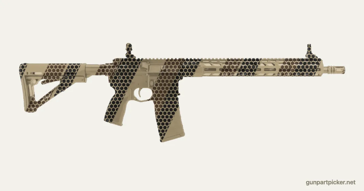 Bandas de piel de serpiente en aerosol para Sig M400, pintado con colores de camuflaje Krylon