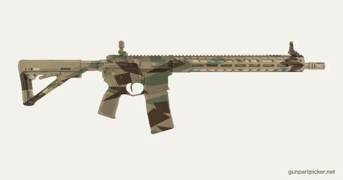 Astillas en aerosol para Sig M400, pintado con colores de camuflaje Krylon