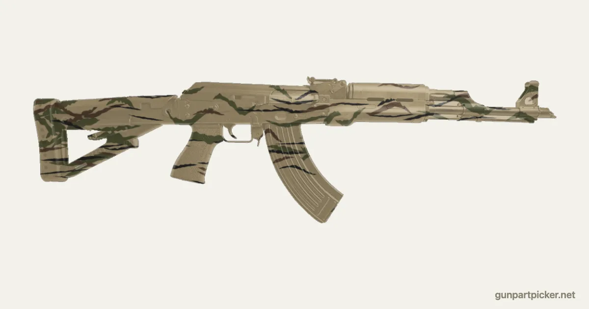 Rayas de tigre en aerosol para ZPAP M70, pintado con colores de camuflaje Krylon